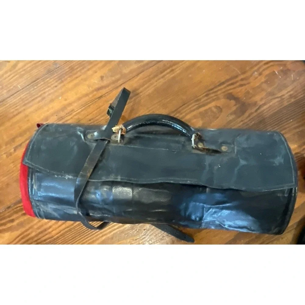 VTG Made In‎ Germany Roll Bag 20 Slots Chef Knife Leather Butcher Case